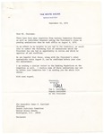 Tom C. Korologos to Senator James O. Eastland, 12 September 1974 by Tom Chris Korologos