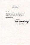 Max L. Friedersdorf to Senator James O. Eastland, 27 April 1976