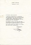 President Jimmy Carter to Senator James O. Eastland, 12 January 1977 by Jimmy Carter