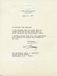 President Jimmy Carter to Senator James O. Eastland, 21 July 1977