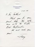 President Jimmy Carter to Senator James O. Eastland, 25 January 1977 by Jimmy Carter