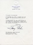 President Jimmy Carter to Senator James O. Eastland, 19 October 1977 by Jimmy Carter