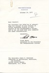 Frank Moore to Senator James O. Eastland, 19 October 1977 by Frank Moore