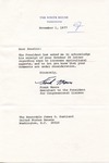 Frank Moore to Senator James O. Eastland, 1 November 1977