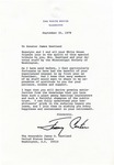 President Jimmy Carter to Senator James O. Eastland, 21 September 1978 by Jimmy Carter