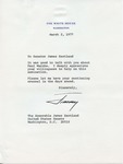 President Jimmy Carter to Senator James O. Eastland, 2 March 1977 by Jimmy Carter