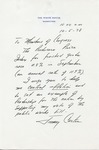 President Jimmy Carter to Senator James O. Eastland, 5 October 1978 by Jimmy Carter