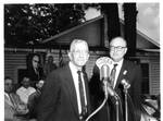 Eastland with Judge Percy Lee at opening of 1954 campaign. by Cliff Bingham
