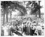 Crowd in Forest, Mississippi outside at an Eastland rally during the 1954 campaign by Author Unknown