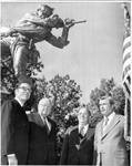 William Winter, Eastland, Dr. Ivey Williams of Jackson, and Charlie Sullivan at the Mississippi Monument dedication in Gettysburg National Military Park by Author Unknown