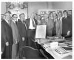 Series of photographs of Eastland and others presenting Senate Judiciary Committee resolution of commendation to Sam Irvin, image 1 by Author Unknown