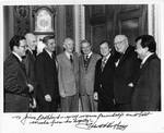 Eastland standing with Walter Mondale, Hubert Humphrey, Robert Byrd, and four unidentified men by New York Times