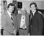 Eastland standing with Mississippi interns George Hart of Inverness and Barry Cannada of Jackson by Author Unknown
