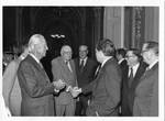Eastland shaking hands with President Richard Nixon by Dev O'Neill
