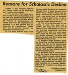 Reasons for Scholastic Decline by James W. Silver