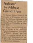 Professor To Address Council Here by Author Unknown