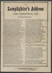 The Lamplighter's Address for Christmas, 1855 by Author Unknown