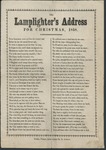 The Lamplighter's Address for Christmas, 1858