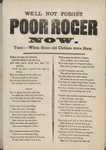 We'll Not Forget Poor Roger Now by Author Unknown
