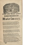John and Marry Ann's Discussion of Matrimony by Author Unknown