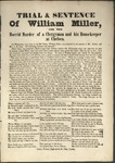 Trial and Sentence of William Miller, for the Horrid Murder of a Clergyman and his Housekeeper at Chelsea by Author Unknown