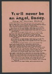 You'll never be an angel, Daddy by Author Unknown