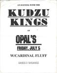 An evening with the Kudzu Kings at Opal's, Friday July 5, with Cardinal Fluff by Kudzu Kings (musical group)
