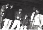 Band photo, black and white, tilted by Kudzu Kings (Musical Group)