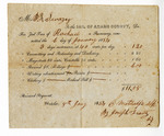 Receipt for Jail Fees Paid for Enslaved Person Named Rachael by B. F. Swazey