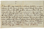 Bill of Sale of an Enslaved Person Named Mary by Charles Mitchell