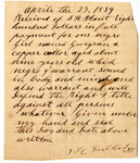 Bill of Sale of an Enslaved Person Named Georgean by S. H. Plant
