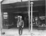 James Ellis in front of his dry goods store by James Ellis