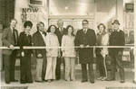 John O. Leslie at a ribbon cutting. by Author Unknown
