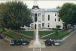 Lafayette County Courthouse and Confederate Civil War monument, image 001 by Author Unknown