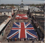 Flags of Great Britain and Canada on parade, image 005 by Author Unknown
