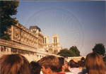 Notre Dame Cathedral seen from the Seine River, image 001 by Author Unknown