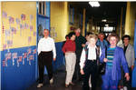 Elizabeth Leslie touring a school. by Author Unknown