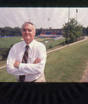 John Leslie in front of the University of Mississippi baseball field. by Author Unknown