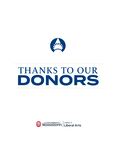 The University of Mississippi College of Liberal Arts Donor List 2020-2021 by University of Mississippi. College of Liberal Arts