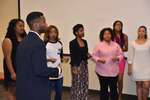 Close up of group performance, horizontal. Moderator and six female students by Mississippi Alliance for Minority Participation