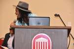 Male student wearing hat at podium turned to right, horizontal by Mississippi Alliance for Minority Participation