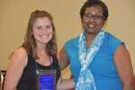 Laura Cline with plaque poses with Ms. Vinson, horizontal by Mississippi Alliance for Minority Participation