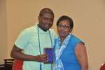 Patrick Johnson poses with Ms. Vinson, horizontal by Mississippi Alliance for Minority Participation