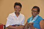 Female student receiving plaque from Ms. Vinson by Mississippi Alliance for Minority Participation