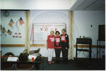 Three women at the Gulf Coast Women's Coalition to Get Out the Vote by Author Unknown
