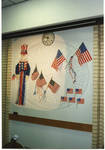 American Flag display on wall by Author Unknown