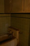 Interior. Bathroom, corner, wash basin by Lillian Slaughter