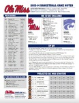 Ole Miss Game Notes Kansas State by Ole Miss Athletics. Men's Basketball