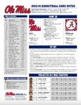 Ole Miss Game Notes Texas A&M by Ole Miss Athletics. Men's Basketball