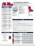 Ole Miss Game Notes Charleston Southern by Ole Miss Athletics. Men's Basketball